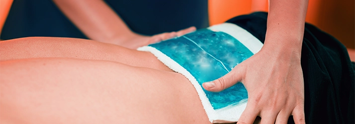 Ice Pack Being Applied To Someones Back